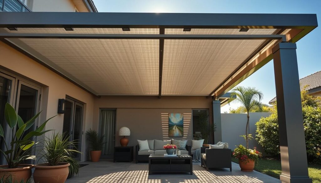 Wetterschutz für Terrasse Aluminiumüberdachung