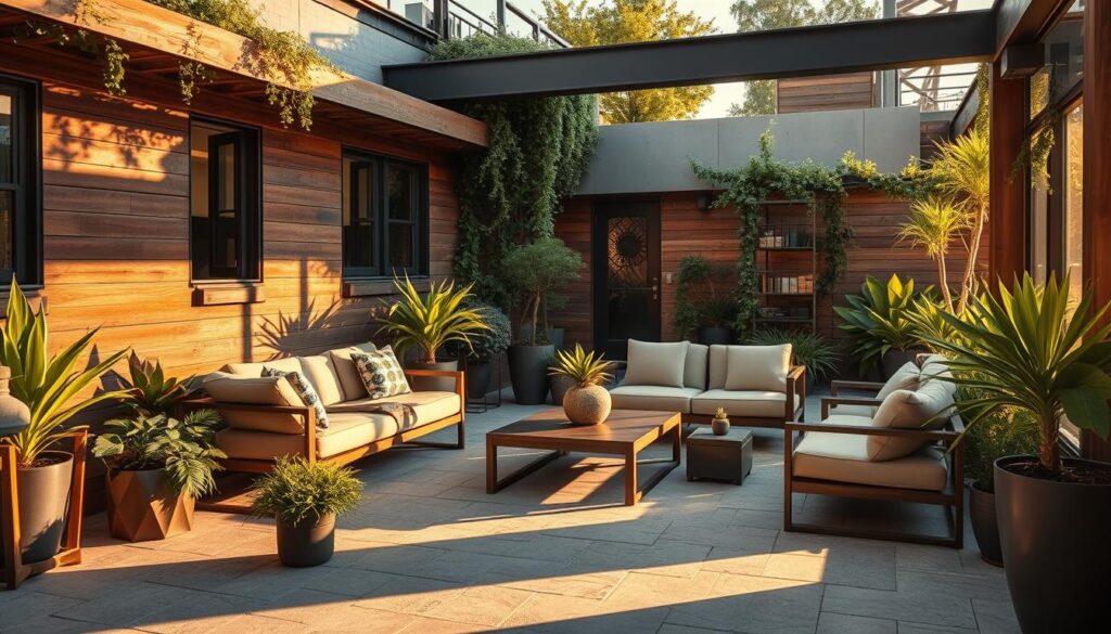 stilvolle Terrasse mit modernem Outdoor-Design