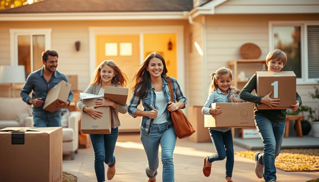 Familienumzug mit Kindern
