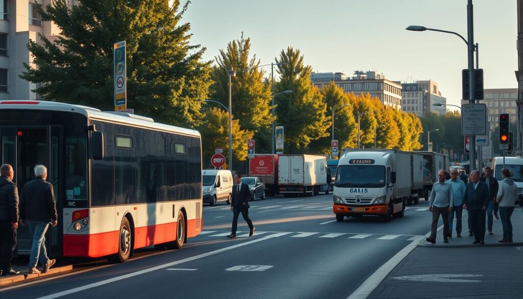 Verkehrszonen Berlin mit Busspur und Ladezone Verkehrszonen Berlin mit Busspur und Ladezone